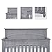 Evolur Santa Fe 5-in-1 Convertible Crib in Storm Grey, Greenguard Gold Certified, Features 3 Mattress Heights, Wooden Nursery and Bedroom Furniture, Baby Crib