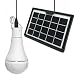 Flyhoom Rechargeable Solar Powered LED Camping Lights, 280LM, 4 Light Modes, Portable Tent Light Bulb with Remote Control for Emergency Power Outage, Hiking Home and More, Solar or USB Chargeable