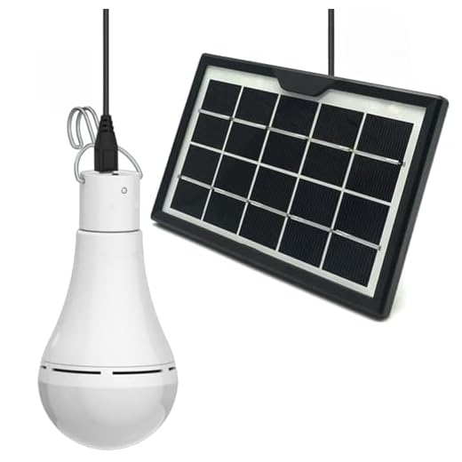 Flyhoom Solar Powered LED Camping Lights Rechargeable, LED Tent Light Bulb with Remote Control, Up to 18H, 4 Light Mode, 280LM, Emergency Lights for Indoor, Power Outage, Hiking, Fishing, Backpacking