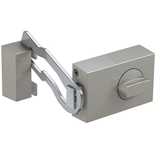Preisvergleich Produktbild Basi® Kastenzusatzschloss mit Sperrbügel KS500 Tür-Zusatzschloss Edelstahl, Silber, Weiß, Braun