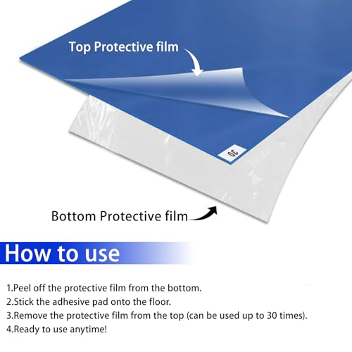 Image of 30 Sheets Sticky Mat,Adhesive Pad,Tacky Mat for Cleanroom Laboratory Construction Pets
