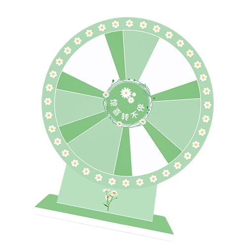 CarpNettore Tabletop Prize Turntable, Fortune Wheel Lightweight, Reusable, Rotating Prize Wheels, Roulette Wheel for Supermarkets, Style C