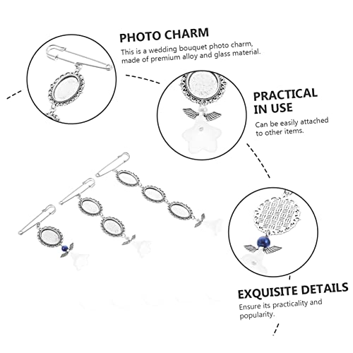 ifundom 6 Pçs Pingente De Casamento DIY Encantos De Foto Moldura De Imagem Encantos DIY Fazendo Supr