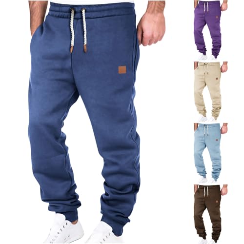 Cambkatl Men’s Casual Joggers Warm Winter Fleece Lined Drawstring Cargo Pants Hiking Outdoor Track Sweatpants with Pockets2