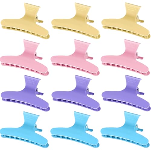 12 pinzas de peluquería con forma de mariposa, pinzas de mariposa para peluquería, pinzas para el pelo, accesorios para el cabello, pinzas, herramienta de peluquería (coloridas)