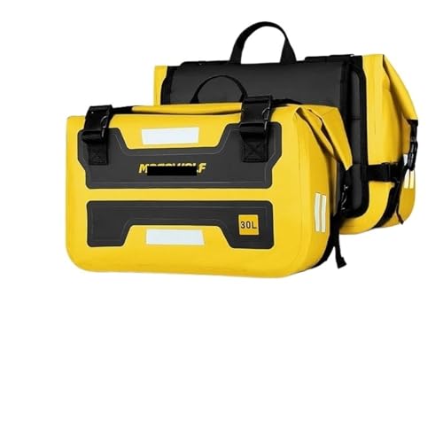 Bagages arrière de moto jaunes de grande capacité pour porte-bagages arrière