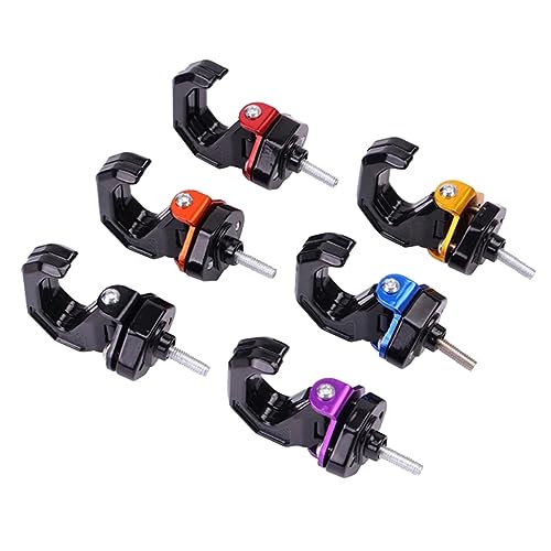 Gancho doble de aluminio Alipis resistente de doble anclaje para motocicleta 2