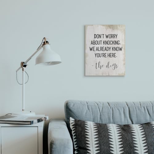 Image of Stupell Industries Dog Humor Affirmation, 16 x 20 Inch Canvas Wall Art