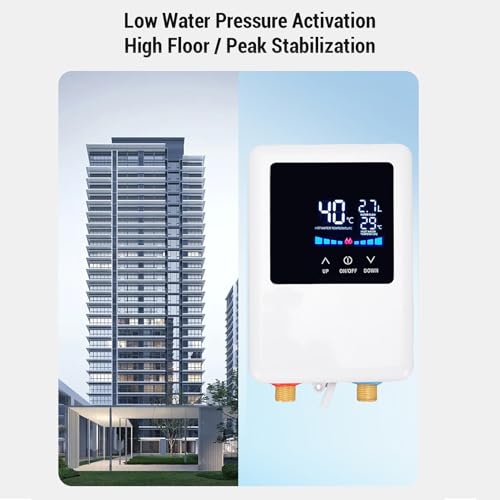 Chauffage eau électrique 3500W en acier inoxydable pour douche