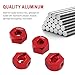 Hobbypark Aluminum 12mm Hex Wheel Hubs for Traxxas 1/10 2WD Slash, Rustler, Stampede,Hop-ups Replacement of Part 1654 3654 (4pcs) (Red)