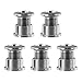 Mountain for Bike Chainring Bolts Stainless Steel Chainring Screws 5 Pack for Single Double Triple Chainwheel Fasteners Screw Set, 5 Pcs, Silver(C Single)
