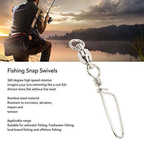 Rolamentos de Esferas de Pesca, Giros de Pressão de Pesca Versáteis de Aço Inoxidável 20PCS Rotação