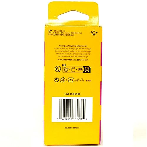 kodak 1880806 Gold 200 Film, GB13536-H - Pack of 3 (Yellow/Purple) [並行輸入品]