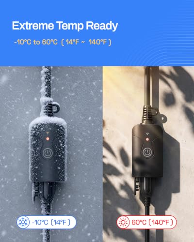 Image of HBN Rugged Outdoor Smart WiFi Plug with Timer Only for Alexa and Google Assistant 2.4GHz Network