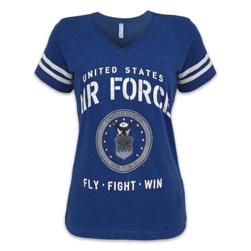 Armed Forces Gear US Air Force Ladies Stencil T-Shirt (Royal)3