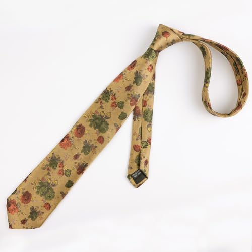 Image of Alizeal Mens 3.15'' Colorful Flower Pattern and handkerchief Necktie Set