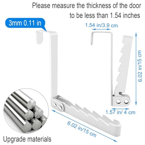Support de séchage sur porte robuste et rétractable pour cintres et manteaux x4 - 6
