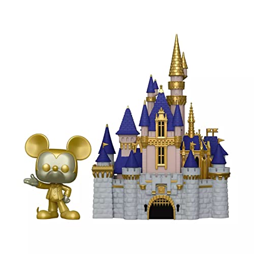 Funko 58966 Pop! Town: Walt Disney World 50Th Anniversary - Castillo De Cenicienta Y Mickey Mouse Dorado #26