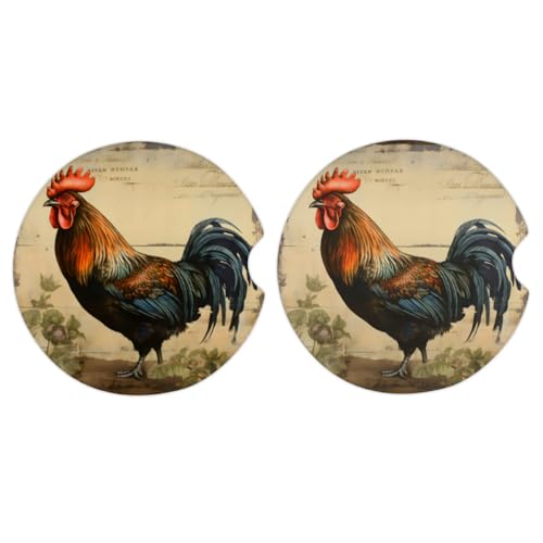 2 Paquete Posavasos para Auto de Cerámica y Corcho miniatura 2