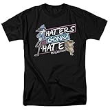 Regular Show Haters Gonna Hate T Shirt & Exclusive Stickers (Medium) Black