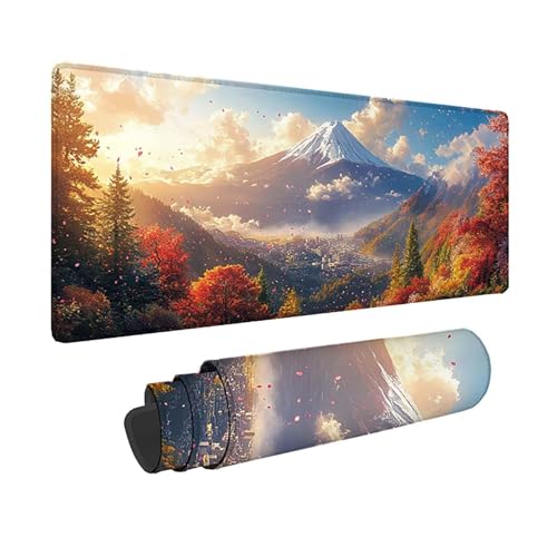 Tapis de souris XXL Mont Fuji blanc, une idée cadeau bureau idéale