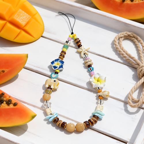 Image of Cute Beaded Camera Wrist Strap for Phone, Digital Camera Charm Lanyard, Pearl Beaded Chain for Bag Keychain Gift