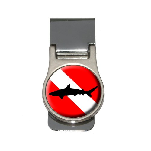 Diving Flag - Scuba Diver Dive - Shark Money Clip