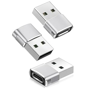 BASESAILOR USB to USB C Adapter 3Pack,Type C Female A Male Charger Converter for Apple Watch Ultra iWatch 8 7,Samsung Galaxy Note 10 20 S21 S22 S23 S24,Beats Flex,MacBook Pro,iMac,PC,Laptop,Computer