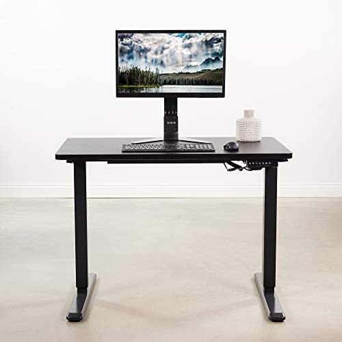 Vivo Black 43 X 24 Inch Universal Solid One-Piece Table Top For Standard And Sit To Stand Height Adjustable Home And Office Desk Frames, Desk-Top43B #TOP3