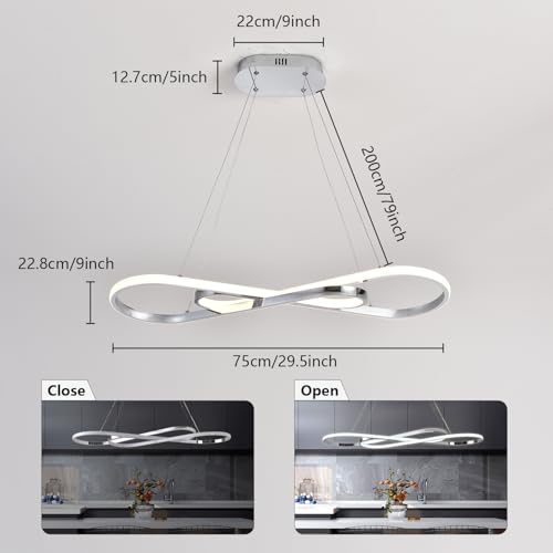 Image of Modern LED Chandelier Pendant Light