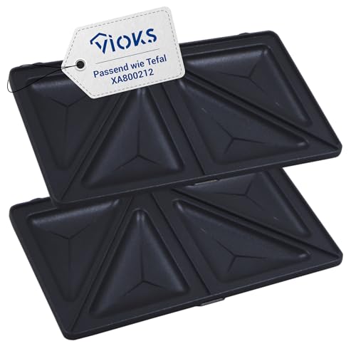 VIOKS Lot de plaques à sandwich de rechange pour Tefal XA800212 - Pour appareil combiné Snack Collection