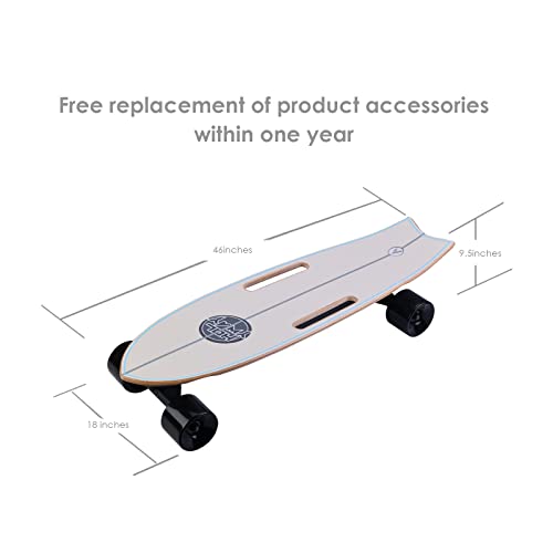 Electric Skateboard Electric Longboard With Remote Control Electric Skateboard,350W Hub-Motor,13 Mph Top Speed，5.5 Miles Range,3 Speed Adjustment，Max Load 160 Lbs,12 Months Warranty #TOP6