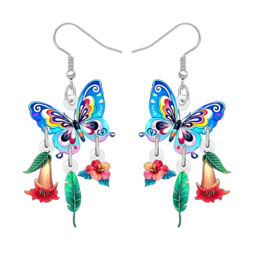 Boucles d'oreilles papillon pendentif idée cadeau idyllique pour fille