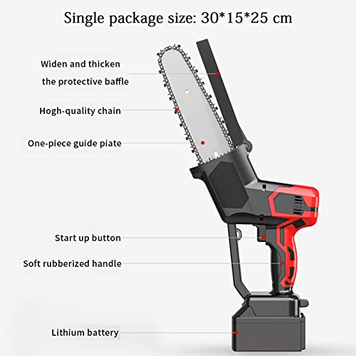 8 -Zoll -Handheld tragbarer schnurloser wiederaufladbarer elektrischer Kettensäge Lithium -Batterie -Mini -Kettensäge… – Bild 8