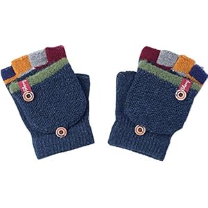 Aiyomimo Herbst und Winter Baby Warme Handschuhe Kind Gestrickte Fäustlinge,3-6 Jahre alt
