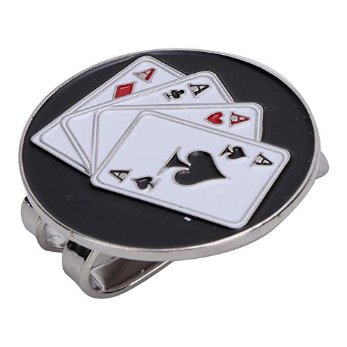 Golf Hat Clip, Metal Magnetic Golf Ball Marker Holder Visor Clip Ball Marker Accessory Multiple Patterns(Poker) Golf - Image 3