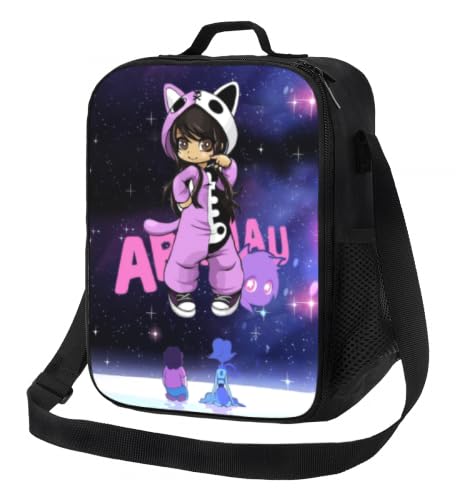 Frrslkx Cartoon Lunch Bags For Boys Girls Lunch Boxes Reusable Insulated Lunchbag With Water bottle Holder Handbags Tote Bag (style-2)