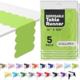 Lime Green Scallop Table Runner