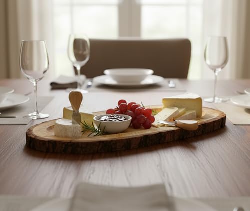 Image of KLEO Wooden Serving Tray Platter for Home and Kitchen Tableware Serveware | 16 inch Inches
