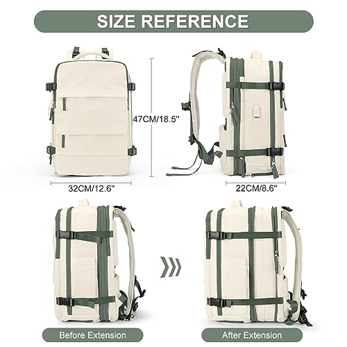 Image of coofay Expandable Travel Backpack For Women Men Airline Approved Personal Item Backpack For Airlines Carry On Backpack Flight Approved Waterproof Backpack For Traveling On Airplane Travel Bag