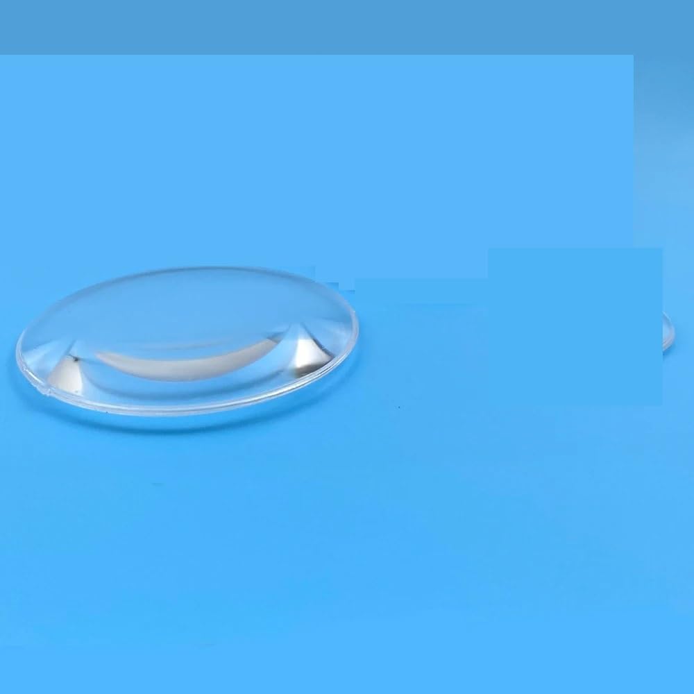 FASOLI Acrylic Double Convex Lens Diameter 30mm/40mm/50mm/60mm Focal Length 180mm/100mm Biconvex Magnifying Magnifier Lens VR Lens 1pc (Size : D60mm FL180mm)