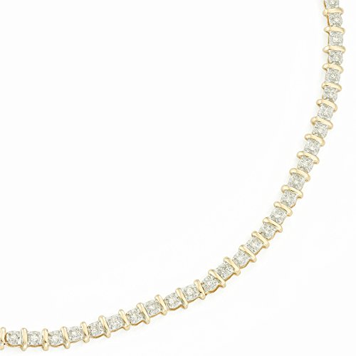 Image of 1 /2 Total Carat Weight (CTTW) Round Diamond Tennis Bracelet Available in 10K White, Yellow & Rose Gold With Length 7 Inches