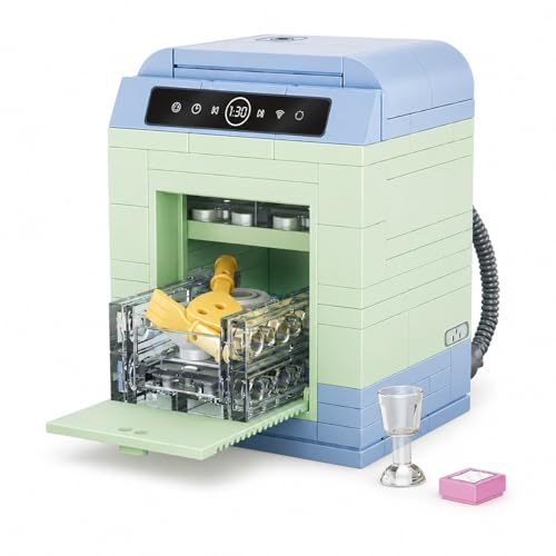 LUOZZY Miniature Dishwasher Toy for Dollhouse Kitchen Decor and Scene Playset