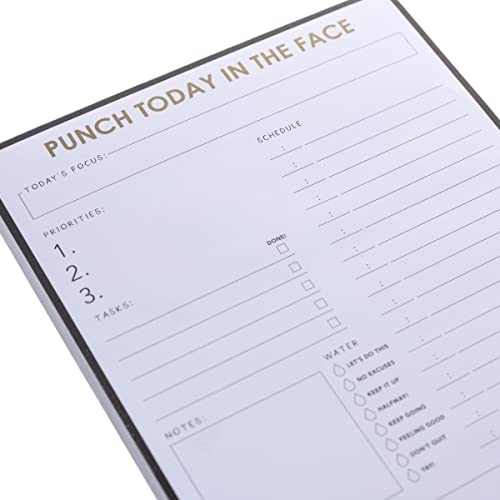 Image of Graphique Punch Today To-Do List Notepad | 150 Tear-Away Sheets | Task Planner | Daily Organizer | Memo Writing Pad | Priority Checklist | Undated | 6' x 8'
