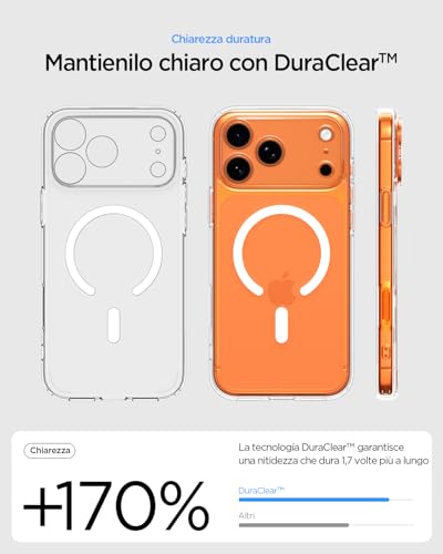 Palo Selfie MagSafe y Funda Trasparente iPhone 17 Pro Spigen Pack 4