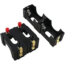 D-Cell Battery Holder 4PCS 72x40x50 mm / 2.83x1.57x1.96 Inches Series or Parallel Physical Science Plastic D Size Battery Case Physics D Battery Holder, Black