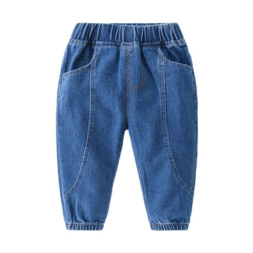 Boys Denim Pants Soft Micro Elastic Comfortable Fall Jeans for Kids Casual Wear Durable Fabric for Active Boys