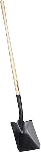 Corona Clipper SS27000 - Pala cuadrada de acero templado calibre 16 con mango de madera de 48 pulgadas