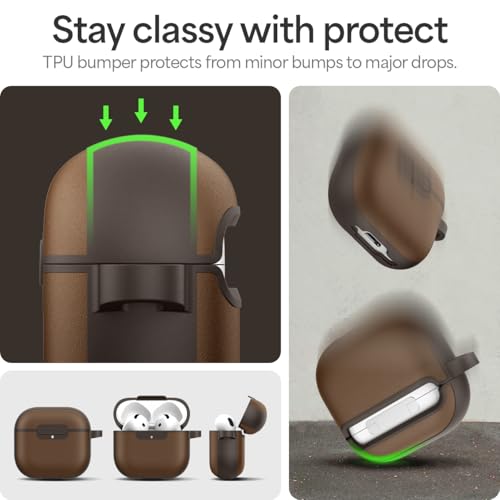 Image of Spigen Cyrill Kajuk for Airpods 4 (2024) Case Cover - Saddle Brown