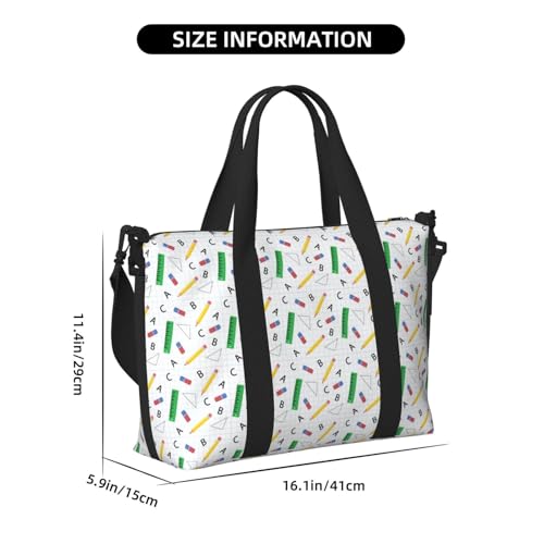 Carry On Duffle Bags Overnight Weekender Bags for Women, pencil ruler Personal Item Travel Bag, Travel Essentials Sport Gym Bag for Men Women2